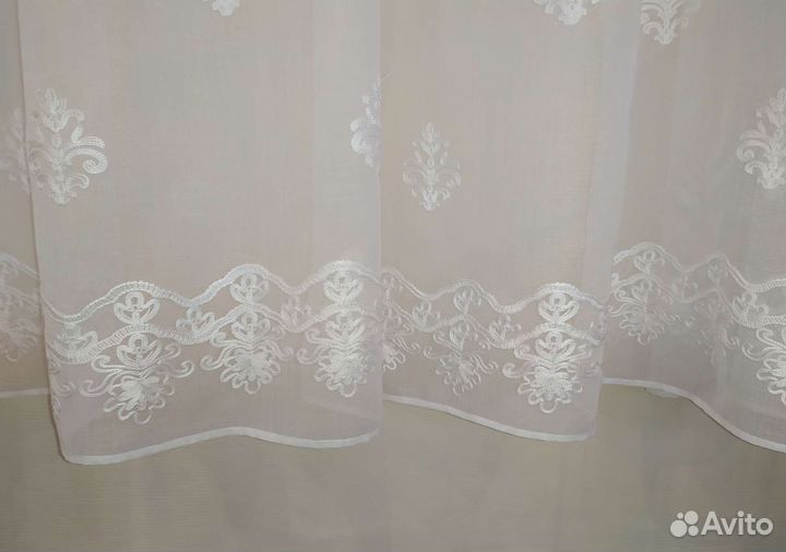 Тюль с рисунком новая