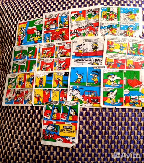 Вкладыши от жвачек 90 х