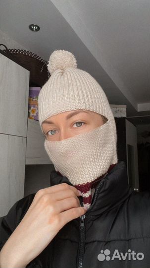 Балаклава вязаная женская