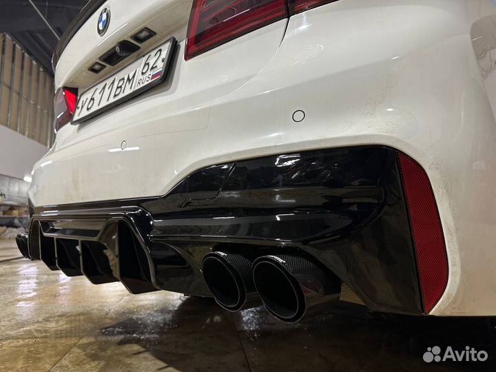 Диффузор м5 + akrapovic BMW G30 насадки