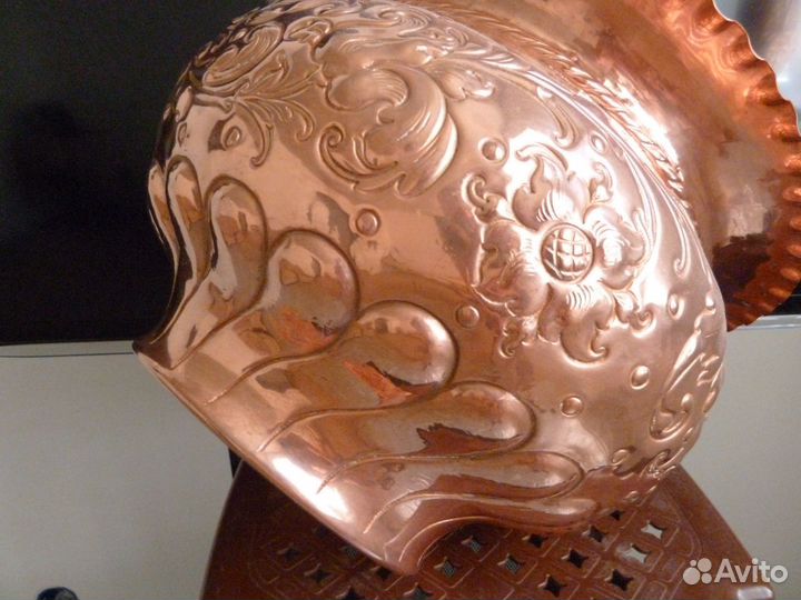 Медная ваза кашпо