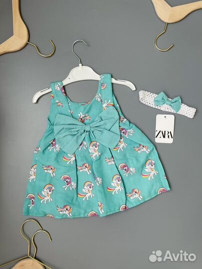 Летний сарафан детский Zara с повязкой