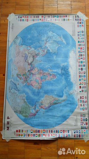 Карта мира на стену