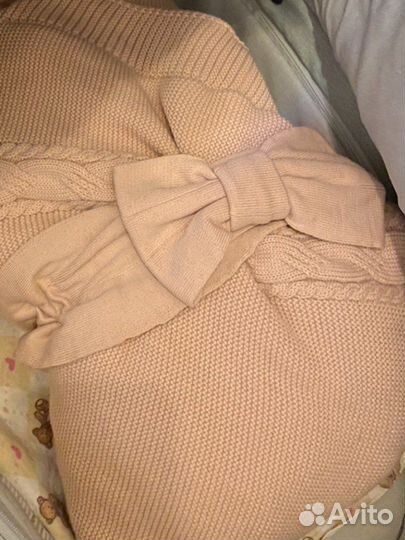 Одеяло и бант на выписку