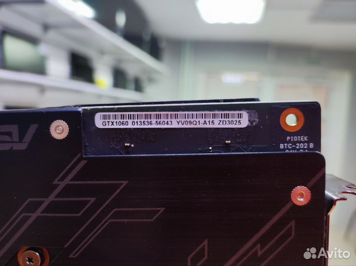 Видеокарта Asus GTX 1060 strix 6 Gb чек, гарантия