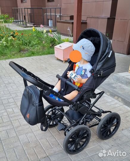 Детские коляски 3 в 1 из эко кожи