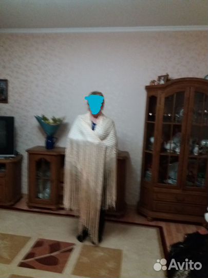 Старинный Николаевский платок, натуральный шелк