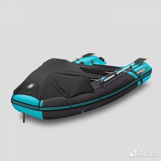 Лодка Gladiator E330PRO Черно-бирюзовый