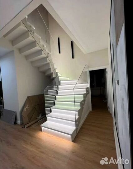 Ограждения для лестниц, стеклянные