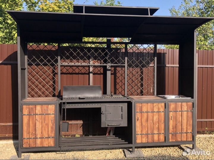 Мангал с крышей