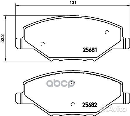 8DB 355 020-521 Колодки тормозные VW polo (RUS)