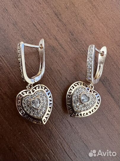 Серьги сердечки