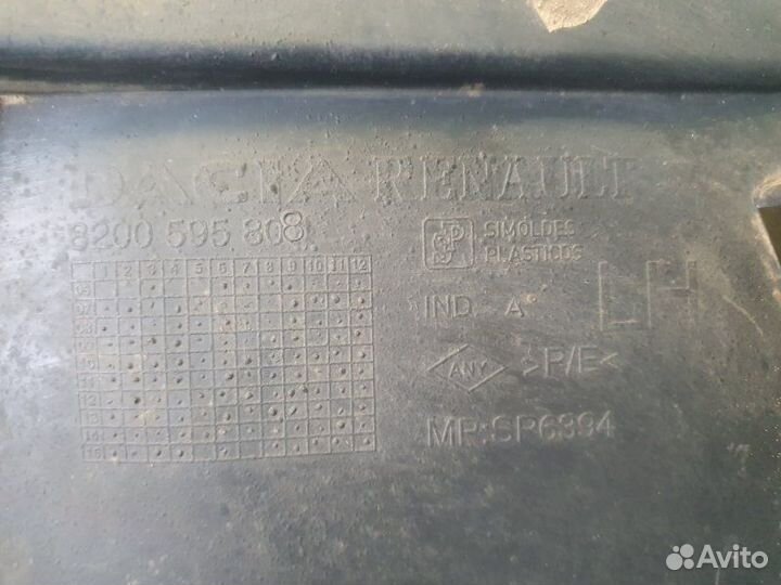 Защита бампера правая Renault Logan 1