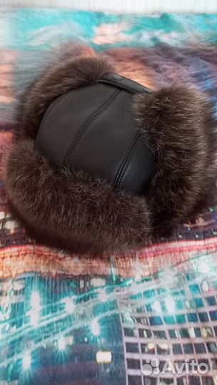 Норковая шапка мужская ушанка