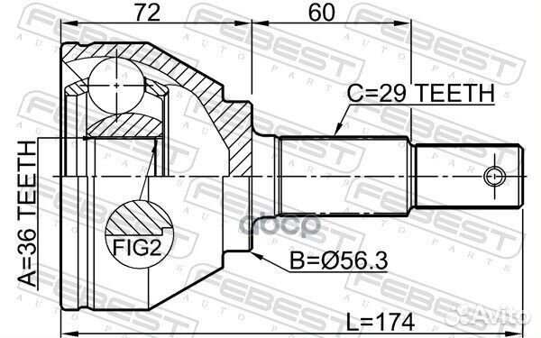 ШРУС наружный к-кт Nissan Qashqai/X-Trail 2.0DCi