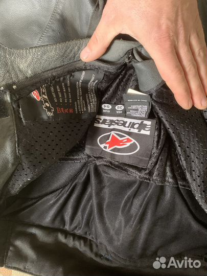 Мото штаны кожанные альпинстар
