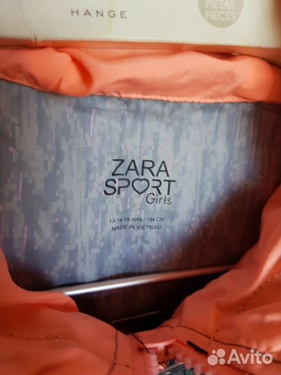 164 Zara Sport Girls Куртка ветровка хаки коралл