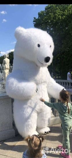 Большой белый медведь и чебурашка