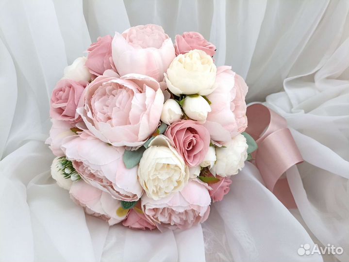 Свадебный букет невесты/дублер, бутоньерка