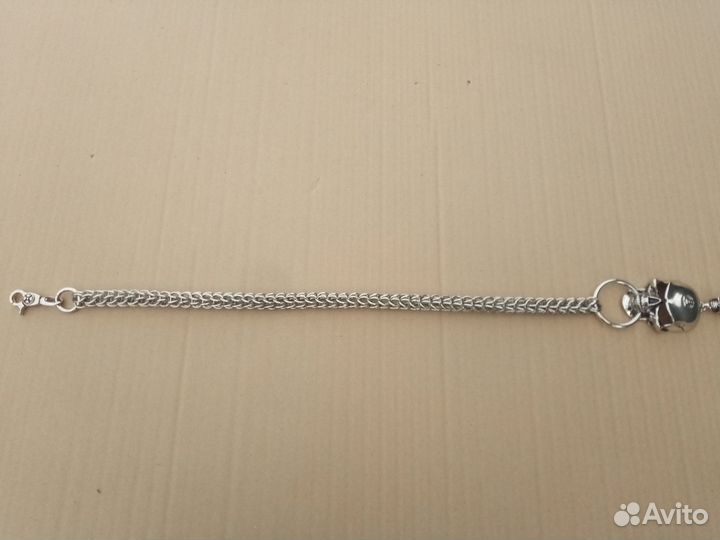 Цепь для бумажника с черепом