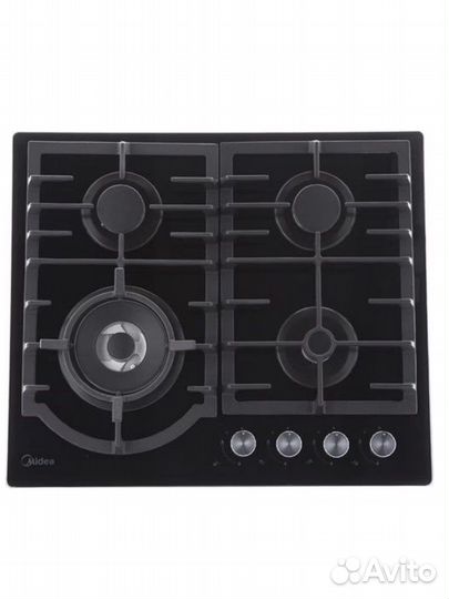 Газовая варочная панель 4 конфорки стекло