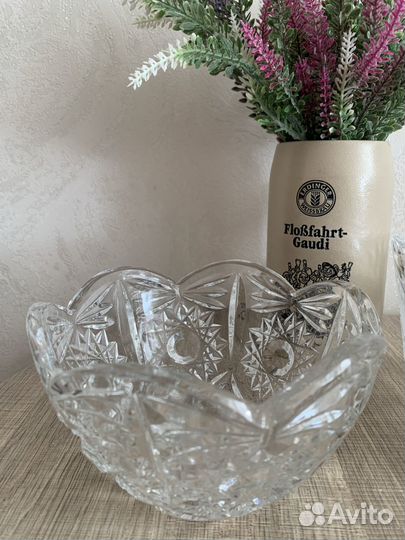 Ваза хрустальная