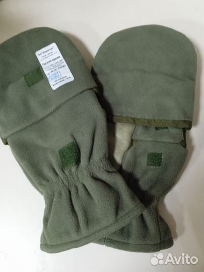 Перчатки-варежки на флиссе