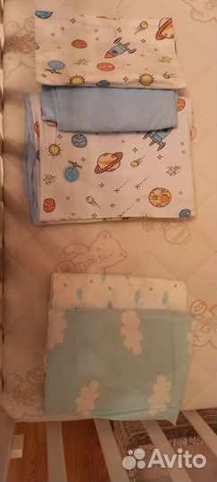 Бортики в кроватку с балдахином и комплектом посте