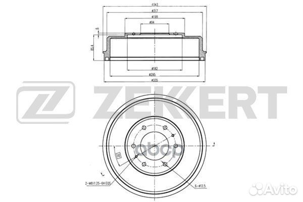 Барабан торм. зад. Mitsubishi L200 IV 05- bs-52