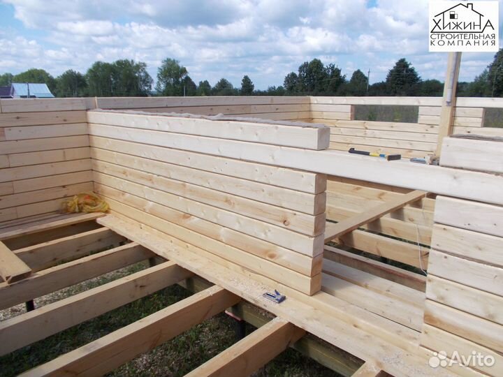 Дома срубы 6х8 из бруса с мансардой строительство