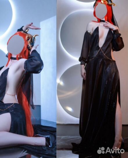 Вечернее платье Нилу Genshin impact по арту