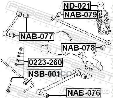 Тяга стабилизатора задняя (nissan terrano III P