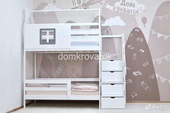 Детская двухъярусная кровать Замок