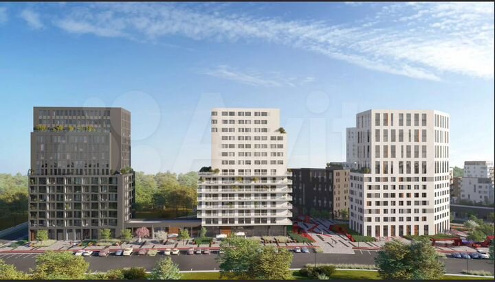 2-к. квартира, 59,4 м², 6/17 эт.