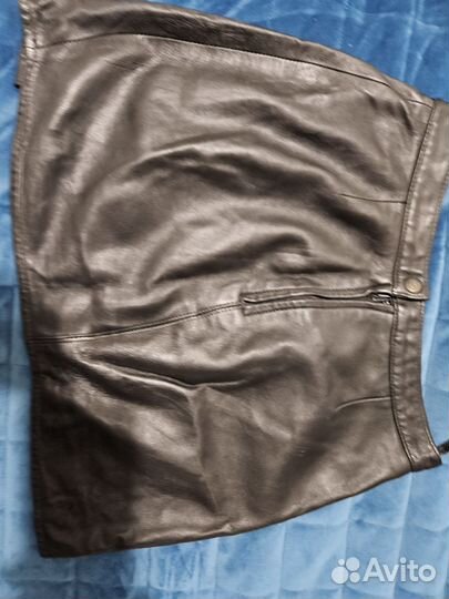 Юбка кожаная