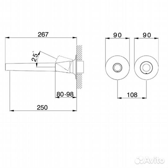 Смеситель для раковины Cisal vita VI00551140 черный матовый