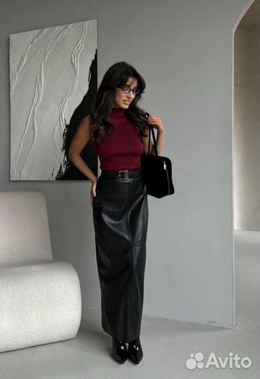 Юбка кожаная lime