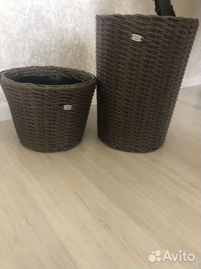 Кашпо из ротанга