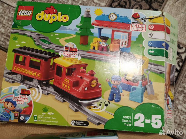 Lego duplo железная дорога и поезд на паровой тяге