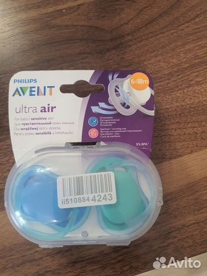 Соска пустышка avent 6 18