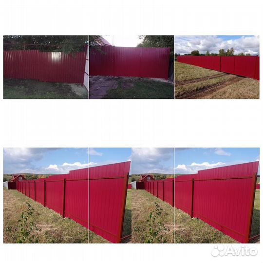 Ворота профнастил. автоматические