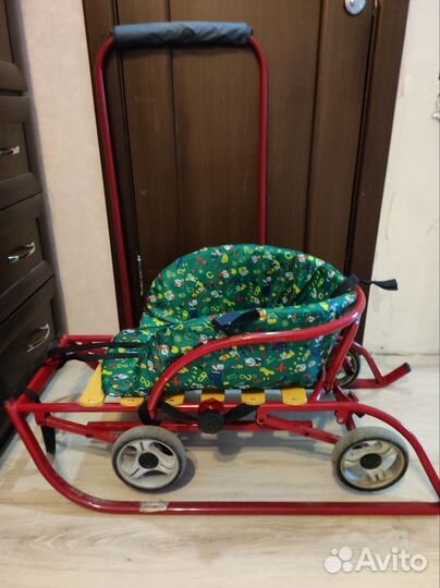 Детские санки на колесах