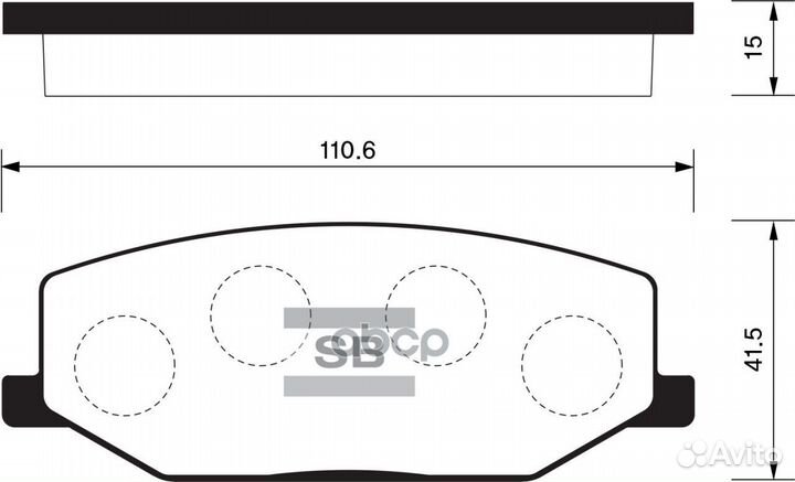 Колодки тормозные передние sangsin brake SP1540