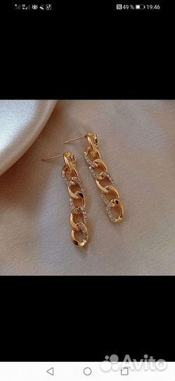 Серьги цепи