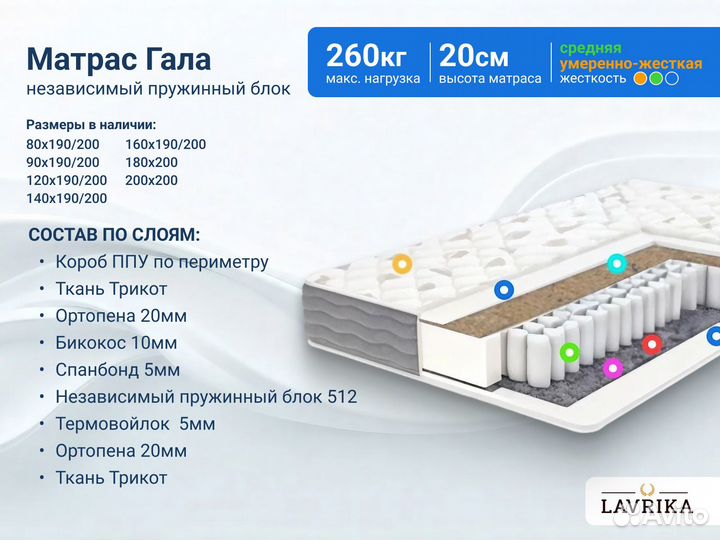 Матрас ортопедический 140х200 новый