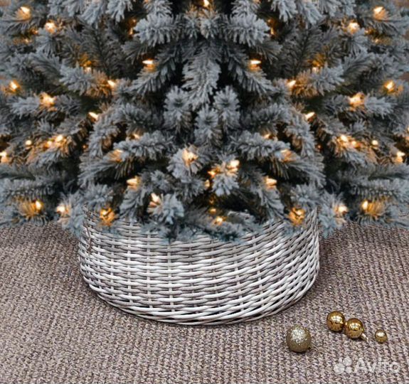 Юбочка корзина для елки из ротанга