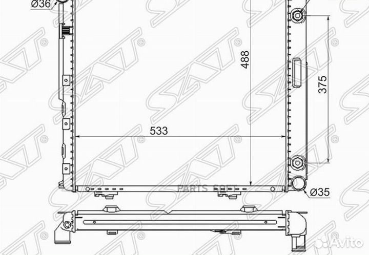 Радиатор Mercedes-Benz E-Class 84-95