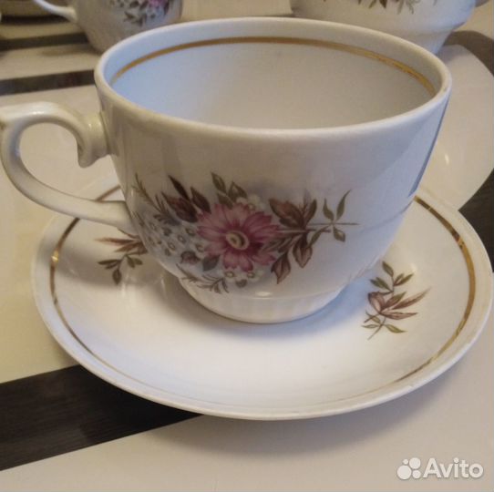 Чайный фарфоровый сервиз,ффз Чайка,СССР,1989 г