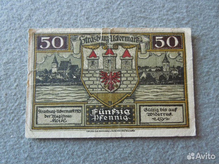 Нотгельды германии 50 pf 1920 Susel (двойная) неча