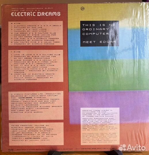 LP - альбом саундтреков к фильму Electric Dreams